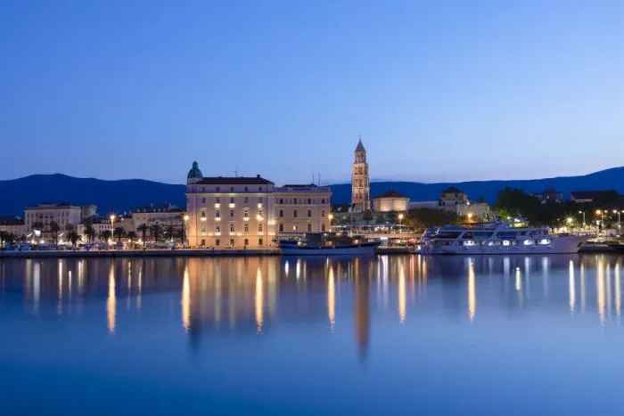 Framed Print : Split Harbour with Cathedral of Saint Domnius, Split, Dalmatian Coast, Croatia, Europe Framed Print : Split Harbour with Cathedral of Saint Domnius, Split, Dalmatian Coast, Croatia, Europe