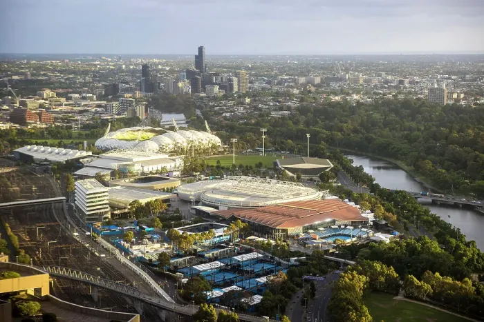 Framed Print : Sports precinct, Melbourne, Victoria, Australia Framed Print : Sports precinct, Melbourne, Victoria, Australia