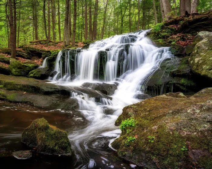 Framed Print : Spring at Tucker Brook Falls, Milford, New Hampshire, USA Framed Print : Spring at Tucker Brook Falls, Milford, New Hampshire, USA