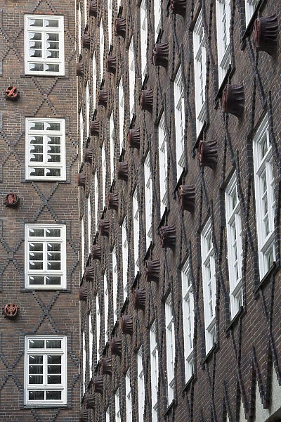 Sprinkenhof building in Kontorhausviertel area (UNESCO World Heritage Site), Hamburg