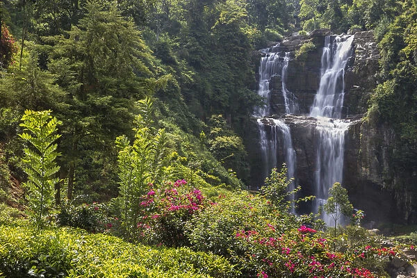 Sri Lanka, Nuwara Eliya District, Ramboda, Ramboda Falls