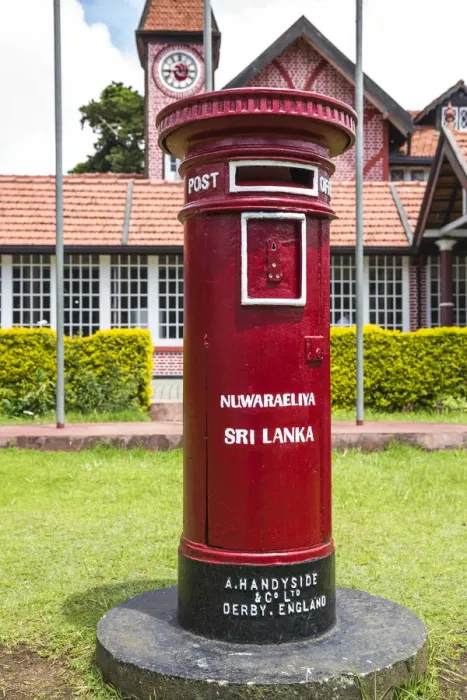 Framed Print : Sri Lanka, Nuwara Eliya, Post Office, one of the oldest buildings in the city - a