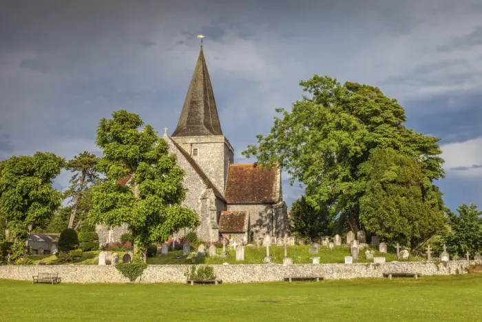 Framed Print : St Andrew village church in Alfriston, East Sussex, England Framed Print : St Andrew village church in Alfriston, East Sussex, England