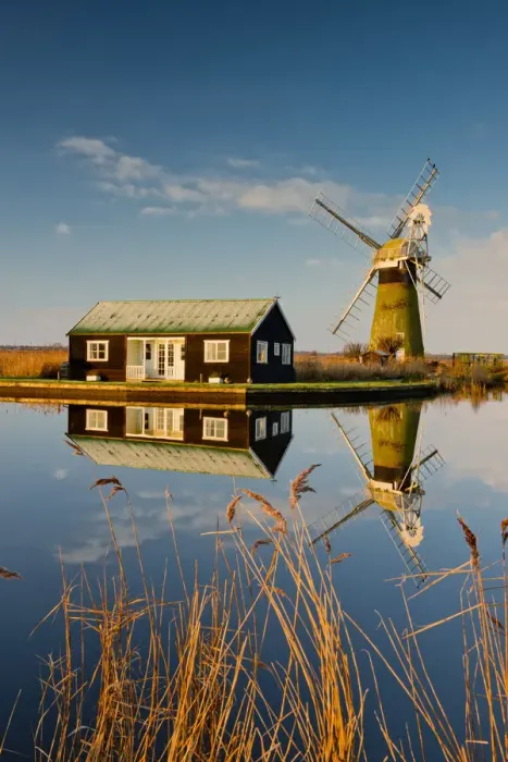 Framed Print : St. Benets Mill & Cottage, Norfolk Broads National Park, Norfolk, England Framed Print : St. Benets Mill & Cottage, Norfolk Broads National Park, Norfolk, England