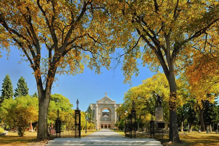 Framed Print : St. Boniface Cathedral in autumn. 5th church on the same site, Winnipeg, Manitoba, Canada Framed Print : St. Boniface Cathedral in autumn. 5th church on the same site, Winnipeg, Manitoba, Canada