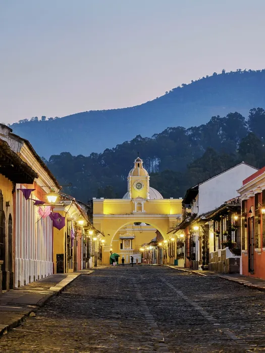 Framed Print : St. Catalina's Arch at dawn, Antigua Guatemala, Sacatepequez Department, Guatemala Framed Print : St. Catalina's Arch at dawn, Antigua Guatemala, Sacatepequez Department, Guatemala