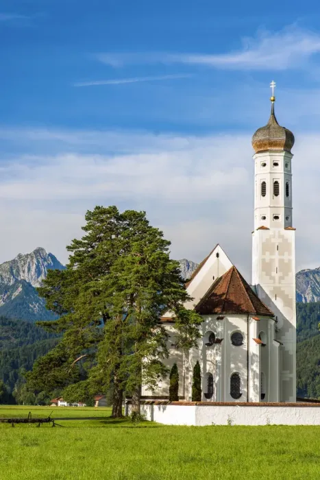 Framed Print : St. Coloman church, Schwangau, Bavaria, Germany Framed Print : St. Coloman church, Schwangau, Bavaria, Germany