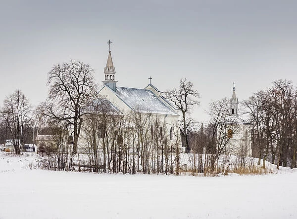 St Florian Church, winter, Kreznica Jara, Lublin Voivodeship, Poland