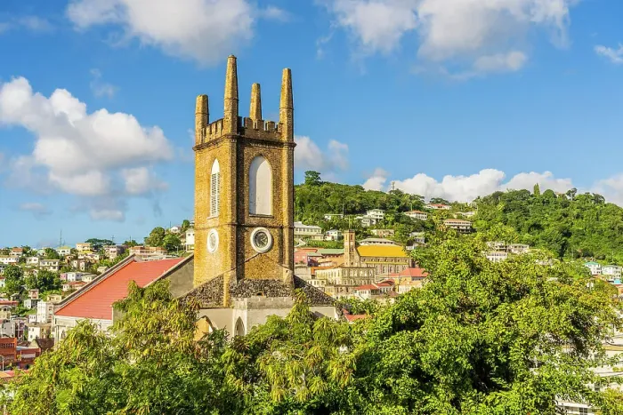 Framed Print : St georges including St Andrew's Presbyterian Church (Scots Kirk), St Georges, Grenada, Caribbean Framed Print : St georges including St Andrew's Presbyterian Church (Scots Kirk), St Georges, Grenada, Caribbean