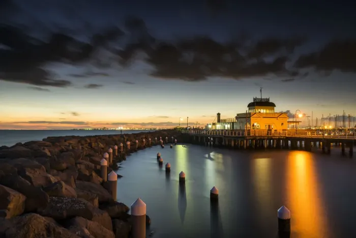 Framed Print : St. Kilda Pavilion at Night, St. Kilda, Victoria, Australia Framed Print : St. Kilda Pavilion at Night, St. Kilda, Victoria, Australia