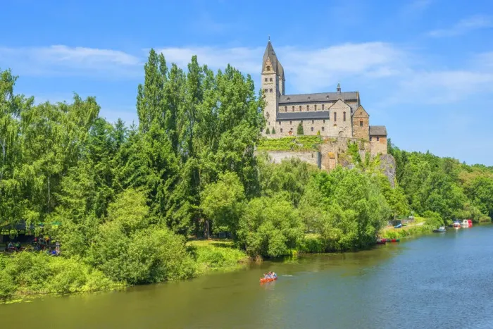 Framed Print : St. Laurentius church, Dietkirchen, Limburg, Lahn, Hesse, Germany, Europe Framed Print : St. Laurentius church, Dietkirchen, Limburg, Lahn, Hesse, Germany, Europe