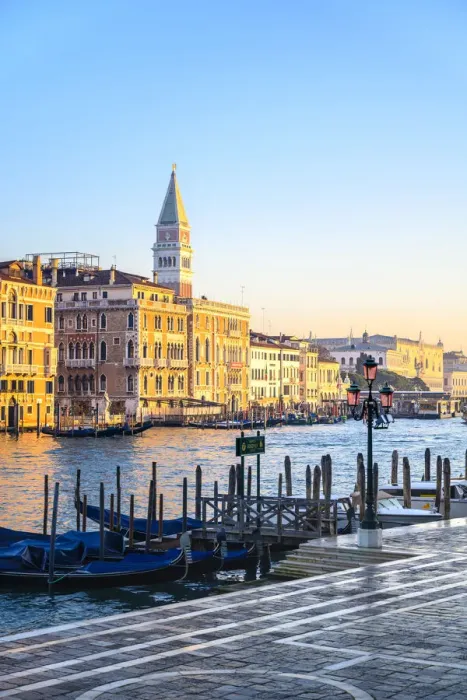 Framed Print : St Mark Bell Tower as seen from Punta della Dogana, with Gondolas and Canalgrande Framed Print : St Mark Bell Tower as seen from Punta della Dogana, with Gondolas and Canalgrande