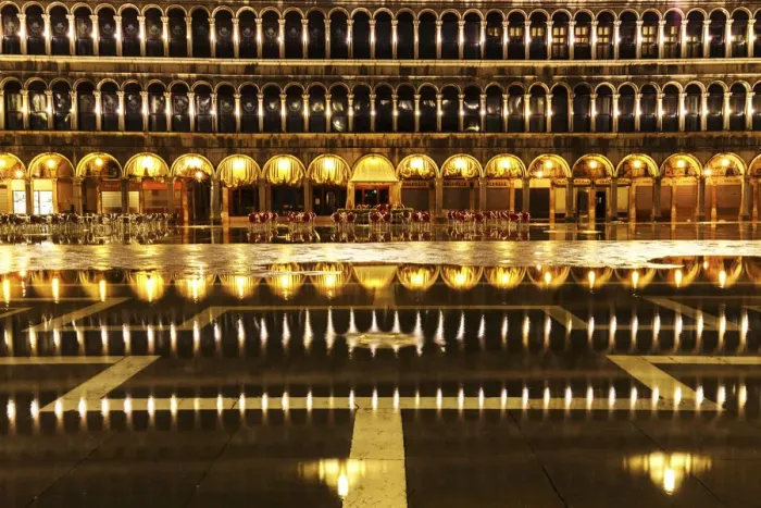 Framed Print : St Mark square at high tide, Venice, Veneto, Italy Framed Print : St Mark square at high tide, Venice, Veneto, Italy