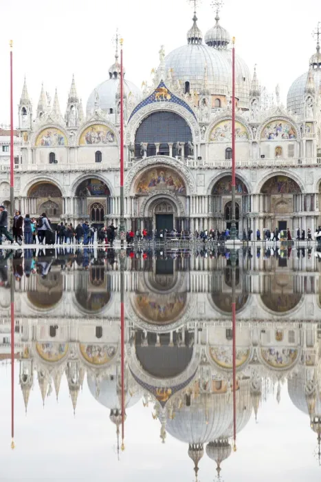 Framed Print : St. Marks Basilica during Acqua alta, St. Marks Square, Venice, Italy Framed Print : St. Marks Basilica during Acqua alta, St. Marks Square, Venice, Italy