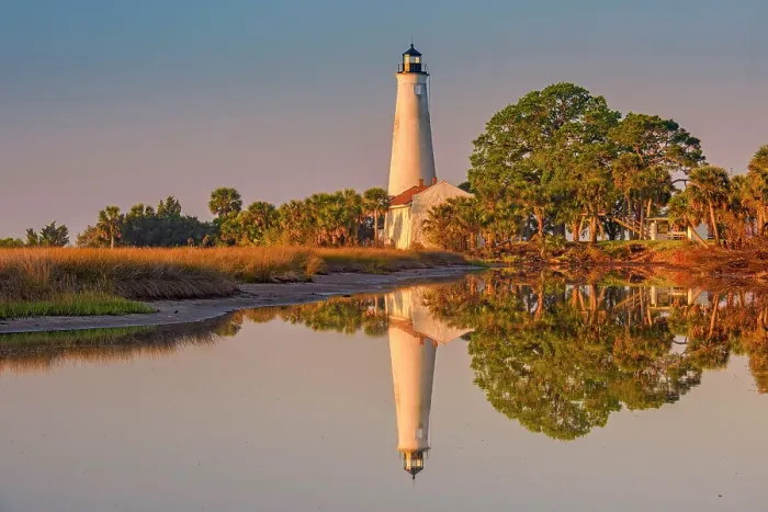 Framed Print : St. Marks Lighthouse, St. Marks NWR, Florida, USA Framed Print : St. Marks Lighthouse, St. Marks NWR, Florida, USA