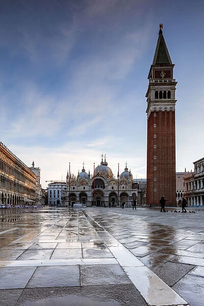 St Marks square at sunrise, Venice, Italy