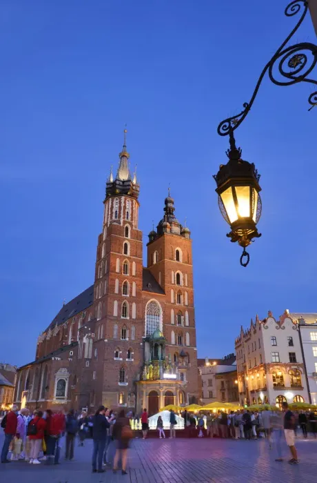 Framed Print : St. Marys Basilica at the Central Market Square (Rynek) of the Old Town of Framed Print : St. Marys Basilica at the Central Market Square (Rynek) of the Old Town of