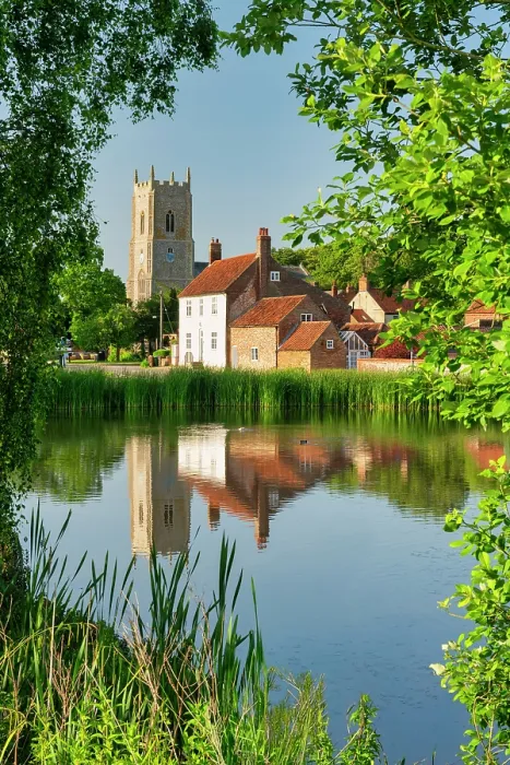 Framed Print : St. Mary's Church Reflecting in Village Pond, Great Massingham, Norfolk, England Framed Print : St. Mary's Church Reflecting in Village Pond, Great Massingham, Norfolk, England