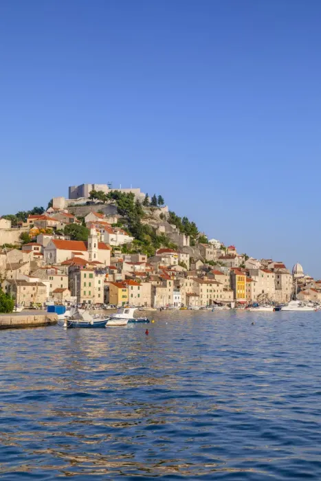 Framed Print : St. Michaels Fortress and Sibenik Harbour, Sibenik, Dalmatian Coast, Croatia, Europe Framed Print : St. Michaels Fortress and Sibenik Harbour, Sibenik, Dalmatian Coast, Croatia, Europe