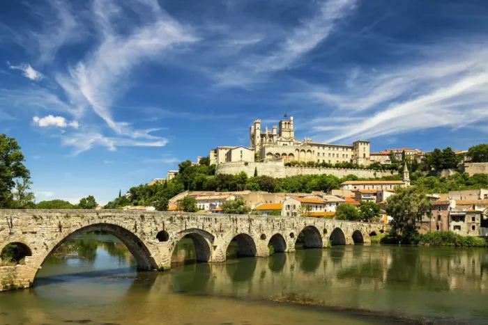 Framed Print : St. Nazaire & Pont Vieux, Beziers, Occitanie, France Framed Print : St. Nazaire & Pont Vieux, Beziers, Occitanie, France