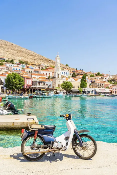 Framed Print : St Nicholas Church and the harbour, Halki, Dodecanese Islands, Greece Framed Print : St Nicholas Church and the harbour, Halki, Dodecanese Islands, Greece