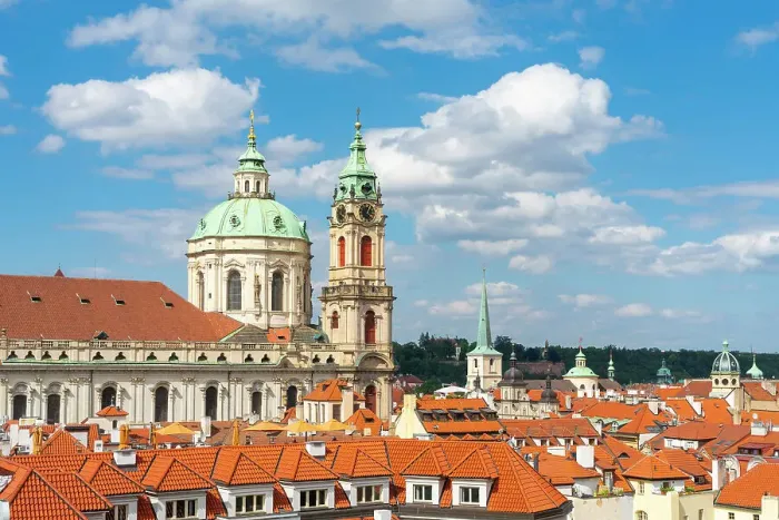 Framed Print : St. Nicholas Church in Mala Strana against sky on sunny day, UNESCO, Prague, Czech Republic Framed Print : St. Nicholas Church in Mala Strana against sky on sunny day, UNESCO, Prague, Czech Republic