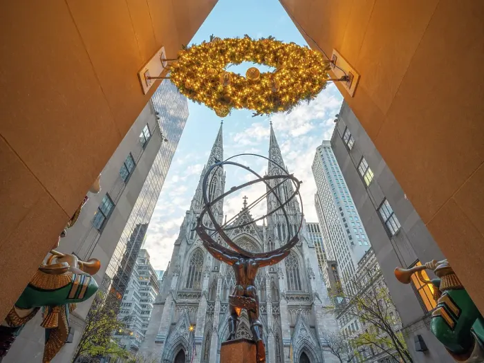 Framed Print : St Patricks Cathedral and Atlas Statue Manhattan, New York City, USA Framed Print : St Patricks Cathedral and Atlas Statue Manhattan, New York City, USA