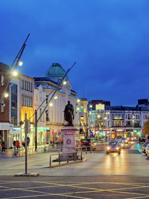 Framed Print : St Patrick's Street at dusk, Cork, County Cork, Ireland Framed Print : St Patrick's Street at dusk, Cork, County Cork, Ireland