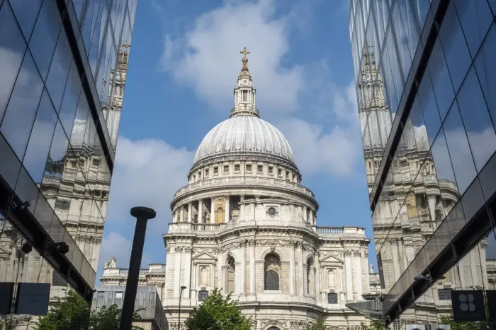 Framed Print : St. Pauls Cathedral & One New Change, London, England, UK Framed Print : St. Pauls Cathedral & One New Change, London, England, UK