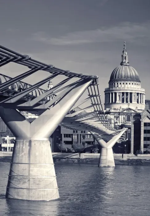 Framed Print : St. Pauls and Millennium bridge
