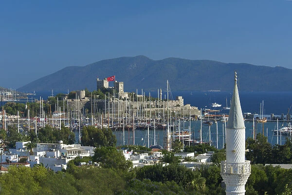 St Peter Castle and harbour of Bodrum, Aegean, Turquoise Coast, Turkey
