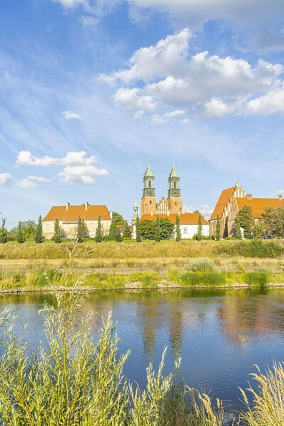 The St. Peter and Paul cathedral on Cathedral Island or Ostrow Tumski and the warta River
