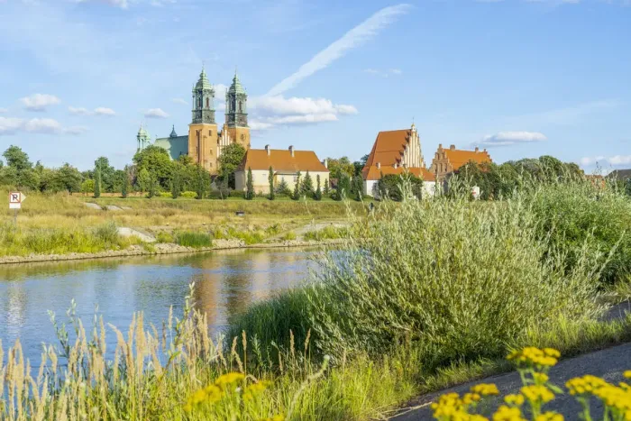 Framed Print : The St. Peter and Paul cathedral on Cathedral Island or Ostrow Tumski and the warta River Framed Print : The St. Peter and Paul cathedral on Cathedral Island or Ostrow Tumski and the warta River