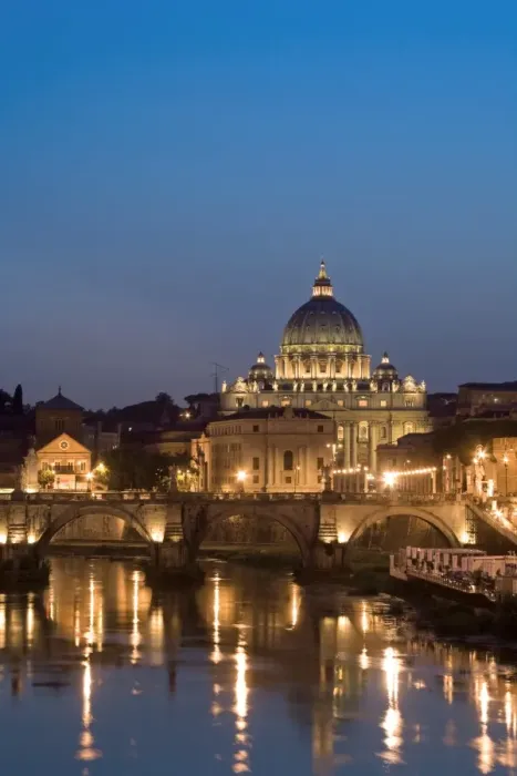 Framed Print : St Peters Basilica and Ponte Sant Angelo