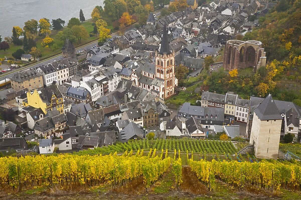 St. Peters Church & Town Centre, Bacharach, Rhine Valley, Germany