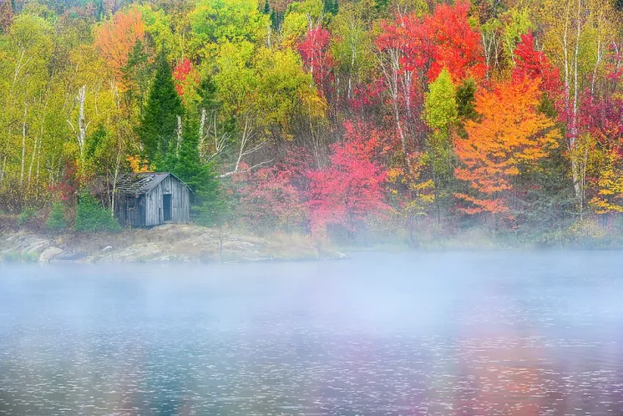 Framed Print : St. Pothier Lake in autumn, Greater Sudbury, Ontario, Canada Framed Print : St. Pothier Lake in autumn, Greater Sudbury, Ontario, Canada