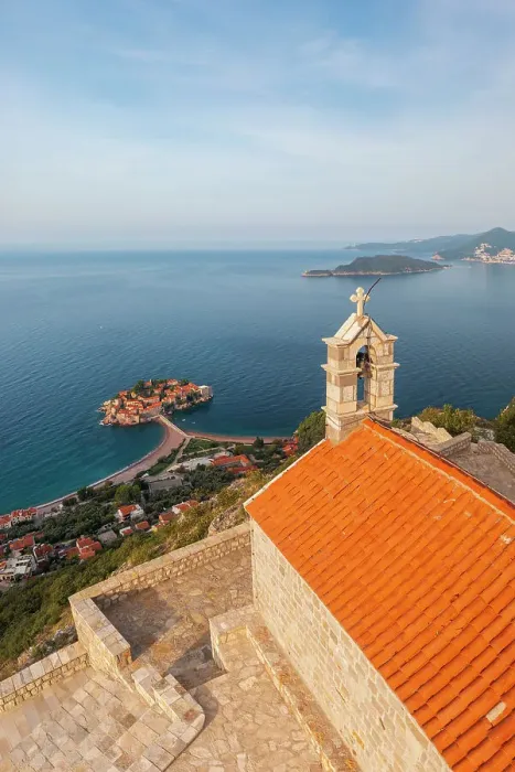 Framed Print : St. Sava Church, Sveti Stefan, Montenegro Framed Print : St. Sava Church, Sveti Stefan, Montenegro