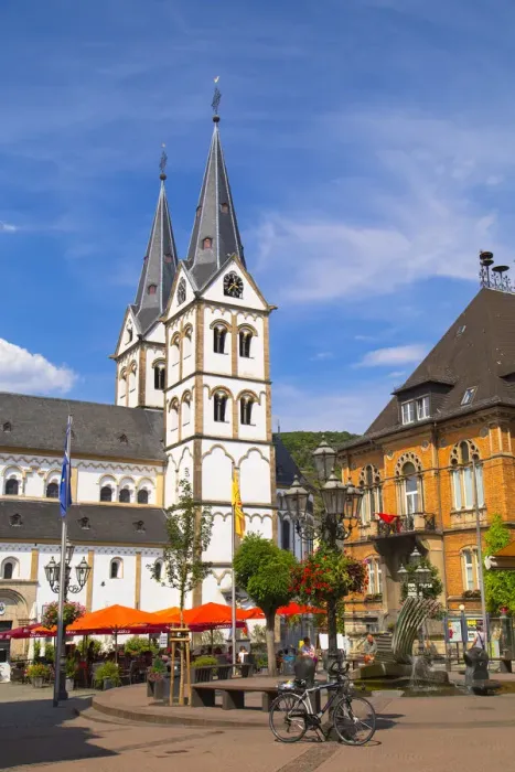 Framed Print : St Severus Church in Market Square, Boppard, Rhineland-Palatinate, Germany Framed Print : St Severus Church in Market Square, Boppard, Rhineland-Palatinate, Germany
