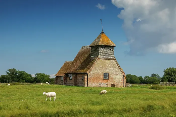 Framed Print : St. Thomas Becket Church, Fairfield, Romney Marsh, Kent, England, UK Framed Print : St. Thomas Becket Church, Fairfield, Romney Marsh, Kent, England, UK