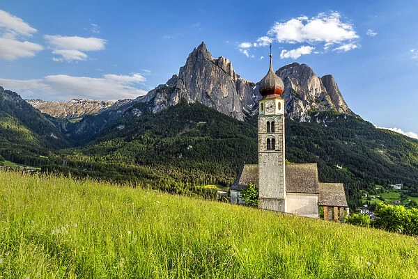 St. Valentin church, Castelrotto - Kastelruth, Trentino Alto Adige - South Tyrol, Italy
