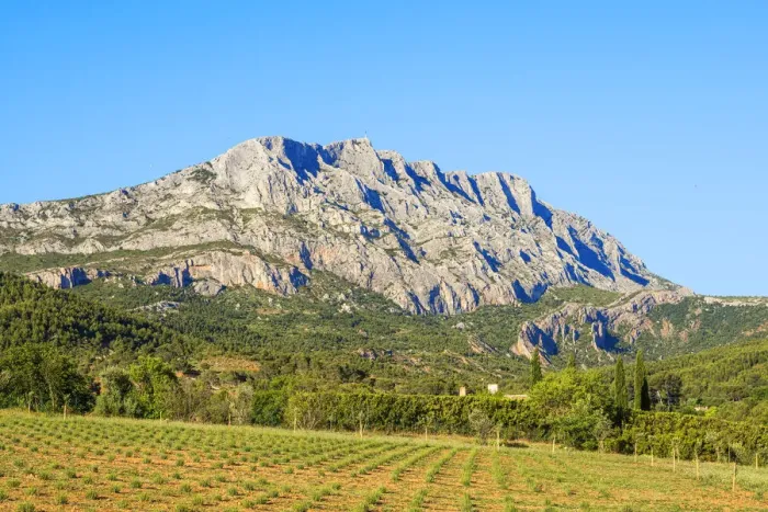 Framed Print : St. Victoire Mountains, Aix-en-Provence, Provence-Alpes-Cote d'Azur, France