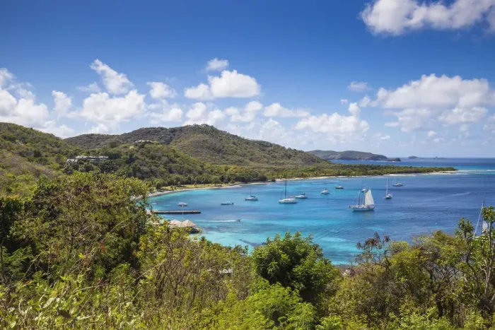 Framed Print : St Vincent and The Grenadines, Mustique, View of Brittania Bay Framed Print : St Vincent and The Grenadines, Mustique, View of Brittania Bay