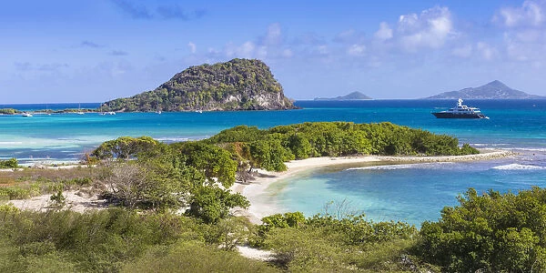 St Vincent and The Grenadines, Union Island, Campbell beach and Frigate Island