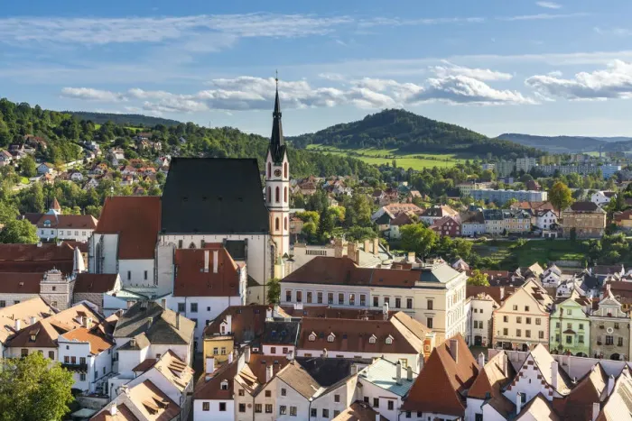 Framed Print : St. Vitus Church in Cesky Krumlov, South Bohemian Region, Czech Republic Framed Print : St. Vitus Church in Cesky Krumlov, South Bohemian Region, Czech Republic