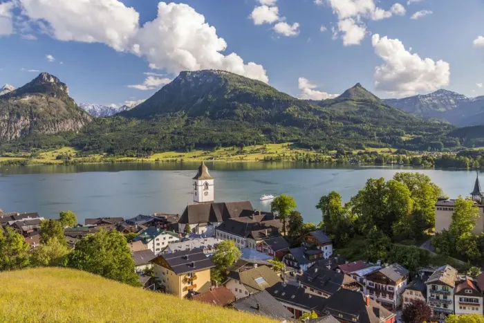 Framed Print : St. Wolfgang, Wolfgangsee lake, Flachgau, Upper Austria, Austria