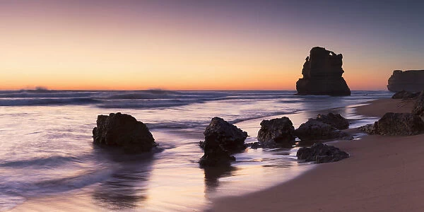 Stacks of Twelve Apostles at sunset, Port Campbell National Park, Great Ocean Road