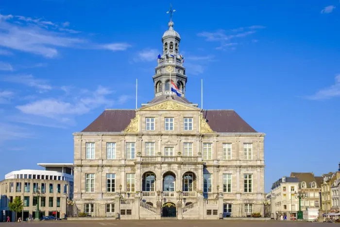 Framed Print : Stadhuis city hall on Markt, the towns market square, Mstricht, Limburg Framed Print : Stadhuis city hall on Markt, the towns market square, Mstricht, Limburg