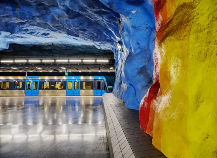 Framed Print : Stadion Metro Station, Stockholm, Stockholm County, Sweden Framed Print : Stadion Metro Station, Stockholm, Stockholm County, Sweden