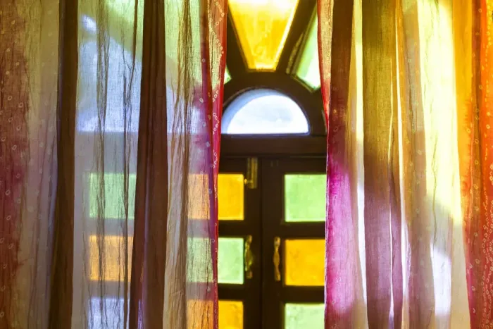 Framed Print : Stained glass window, Marigold Hotel, (as featured in The Best Exotic Marigold Framed Print : Stained glass window, Marigold Hotel, (as featured in The Best Exotic Marigold