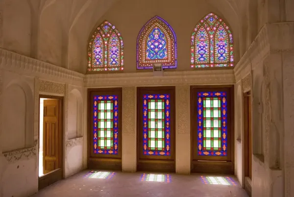 The Stained Glass Windows Of Traditional House Kashan Photos Puzzles Framed